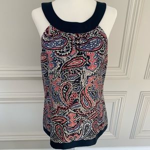 Vineyard Vines multicolored paisley halter top Sz6